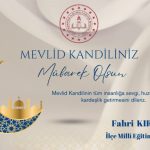 İlçe Milli Eğitim Müdürü Fahri Kırmızı Mevlid Kandili Mesajı Yayımladı